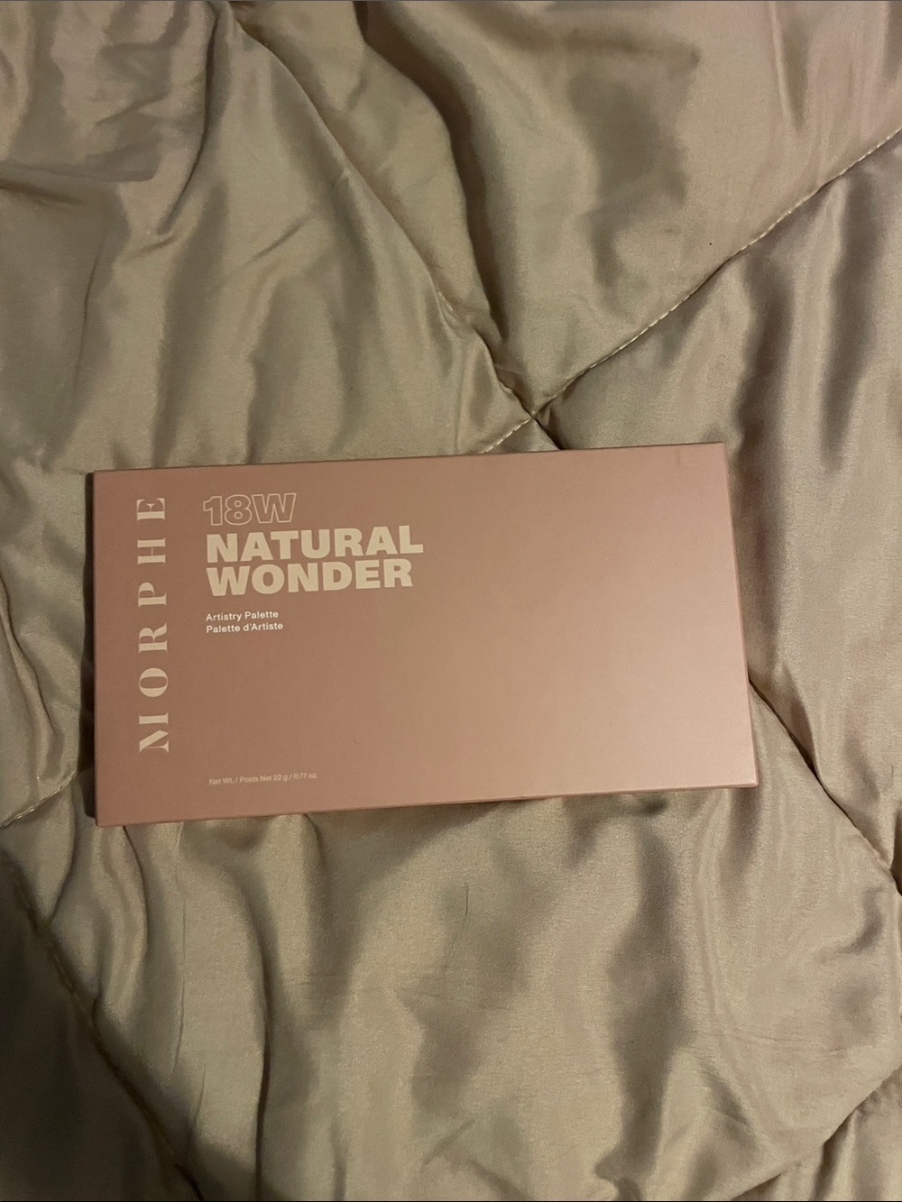 Morphe 18W Natural Wonder Palette - Dusty Rose with Gold Lettering